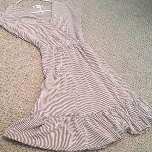 Small knee length striped summer dress